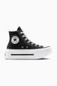 Converse sportcipő Chuck Taylor All Star Lift Double Stack platformos fekete A12975C