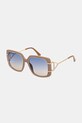 Guess ochelari de soare dreptunghiular bej GU7854.57W