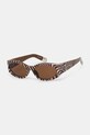 Jacquemus okulary przeciwsłoneczne OVALO jednolita brązowy JAC4C11SUN