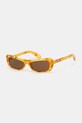 Jacquemus okulary przeciwsłoneczne CAPRI jednolita beżowy JAC55C9SUN