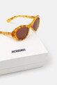 Jacquemus okulary przeciwsłoneczne ROND brązowy JAC107C5SUN