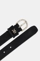 Kožený pásek Tommy Hilfiger AW0AW16838 černá SS25