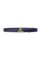 Kožený pásek Lauren Ralph Lauren námořnická modř 412957004