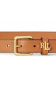 Lauren Ralph Lauren pasek skórzany 412968763 brązowy AW25