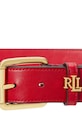 Lauren Ralph Lauren pasek skórzany 412968765 czerwony AW25