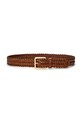 Kožený pásek Lauren Ralph Lauren hnědá 412968766
