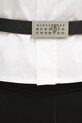 Кожаный ремень MM6 Maison Margiela чёрный SA6TP0010.P7258