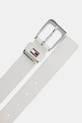 Tommy Jeans pasek skórzany AW0AW17317 biały SS25