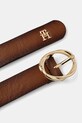 Kožený opasok Tommy Hilfiger AW0AW17252 hnedá SS25