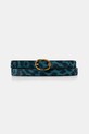 Kurt Geiger London pasek skórzany 18 MAFAIR BELT skóra zamszowa granatowy 3654085209