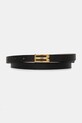 Шкіряний ремінь Victoria Beckham чорний 1124ABL006282A