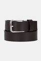 Tommy Jeans curea de piele maro AM0AM12926