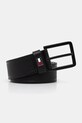 Tommy Jeans curea de piele negru AM0AM13291