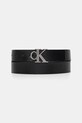 Двосторонній ремінь Calvin Klein Jeans імітація лицьової шкіри чорний LV04G7002G