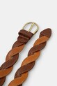 Drôle de Monsieur pasek skórzany La Ceinture Tresse G.AC169.LH030.CG brązowy SS25