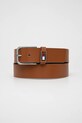 Tommy Jeans curea de piele maro AM0AM13361.