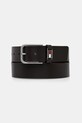 Tommy Jeans curea de piele maro AM0AM13361.