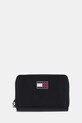Πορτοφόλι Tommy Jeans απομίμηση λείου δέρματος μαύρο AW0AW16974