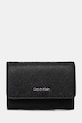Novčanik Calvin Klein imitacija zrnate kože crna K60K612829