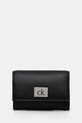 Peňaženka Calvin Klein jednofarebný čierna K60K612834