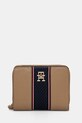 Novčanik Tommy Hilfiger imitacija zrnate kože bež AW0AW16924