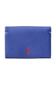 Кожен портфейл Polo Ralph Lauren изчистен виолетов 427949873