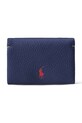 Kožená peněženka Polo Ralph Lauren hladký námořnická modř 427949873