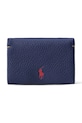 Кожаный кошелек Polo Ralph Lauren гладкий тёмно-синий 427949873