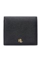 Lauren Ralph Lauren portfel skórzany skóra licowa czarny 432962112