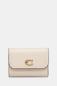Coach leather wallet plain beige CZ111
