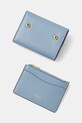 Шкіряний гаманець Coach CZ111 блакитний SS25