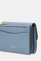 Шкіряний гаманець Coach блакитний CZ111