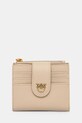 Pinko portfel skórzany skóra licowa beżowy 103610.A0F1