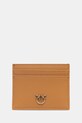 Pinko portacarte in pelle semplice arancione 103762.A0F1