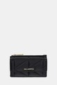 Kožená peňaženka Karl Lagerfeld usňová koža čierna A1W32062