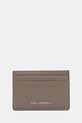Kožené pouzdro na karty Karl Lagerfeld Planet friendly šedá A1W32099