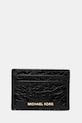 MICHAEL Michael Kors husă din piele pentru carduri husă de card negru 32R5GJ6D1L