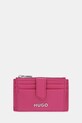 Puzdro na karty HUGO imitácia kože ružová 50541705