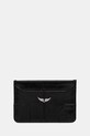 ZADIG&VOLTAIRE bőr kártya tok Planet friendly fekete LWBA02517.19W.001