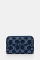Coach portfel skóra licowa granatowy CAT62