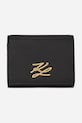 Kožená peňaženka Karl Lagerfeld usňová koža čierna A2W32032