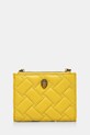 Usnjena denarnica Kurt Geiger London KENSINGTON Zrnato usnje rumena 4198793109