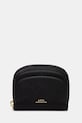 A.P.C. portfel skórzany Compact Demi-Lune Mini gładkie czarny PXAWV.F63437