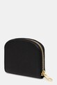 A.P.C. portfel skórzany Compact Demi-Lune Mini PXAWV.F63437 czarny SS25