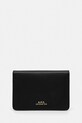 Портмоне A.P.C. Porte-Cartes Stefan Horizon изчистен черен PXAWV.F63449