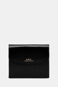 A.P.C. leather wallet Trifold Geneve plain black PXBMW.F63483
