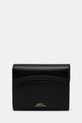 Δερμάτινο πορτοφόλι A.P.C. Compact Grace PXBMW.F63603 μαύρο SS25