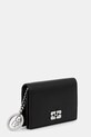GANNI portfel Flap Card Holder Strass A6395 czarny SS25