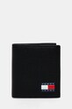 Tommy Jeans bőr pénztárca sima fekete AM0AM12923