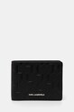 Шкіряний гаманець Karl Lagerfeld K/LOOM дрібний узор чорний A1M32015